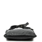 Shoulder Bag Large Square Zip Messenger Black Guccissima Leather
