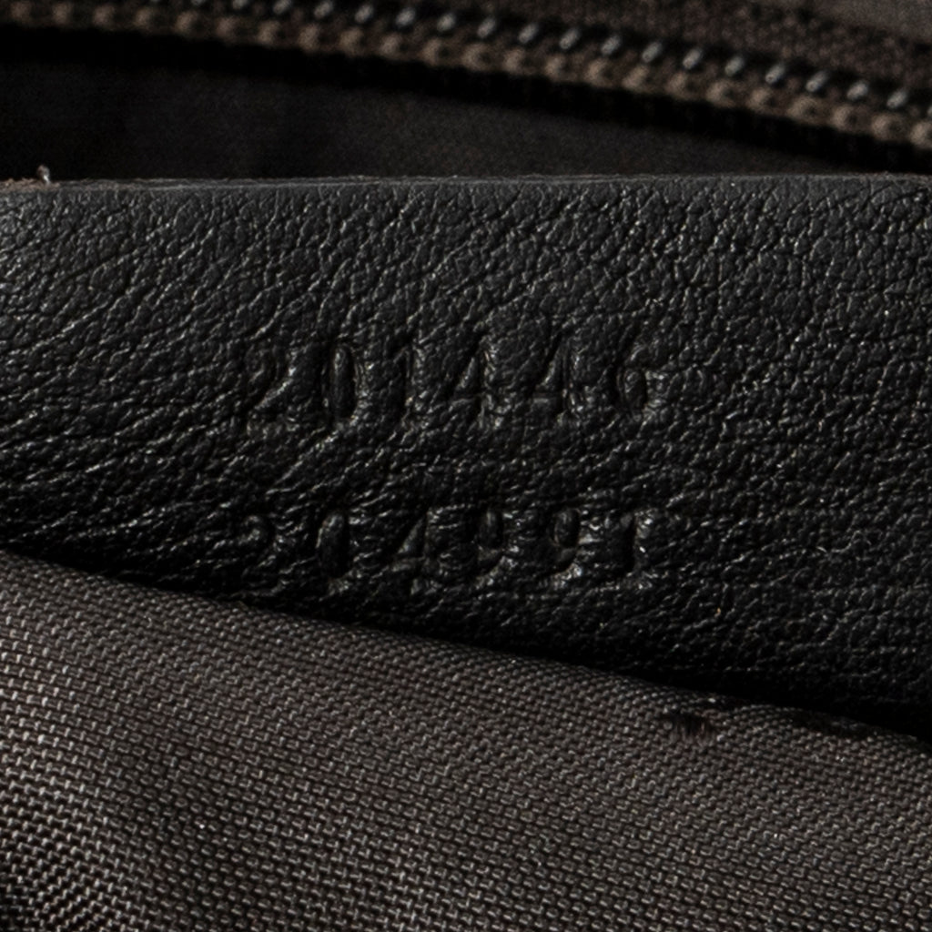 Shoulder Bag Large Square Zip Messenger Black Guccissima Leather
