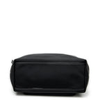 Shoulder Bag Front Pocket Vertical Tote Black Nylon Canvas