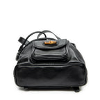 Backpack Mini Bamboo Backpack Black Calfskin Leather