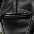 Backpack Mini Bamboo Backpack Black Calfskin Leather