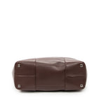 Handbag Anagram Open Tote Dark Brown Calfskin Leather