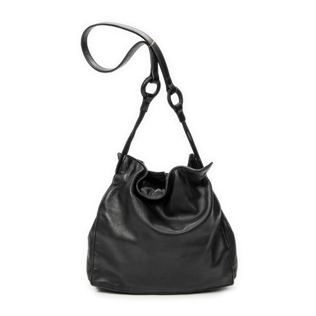 Shoulder Bag Vintage Small Flamenco Black Calfskin Leather