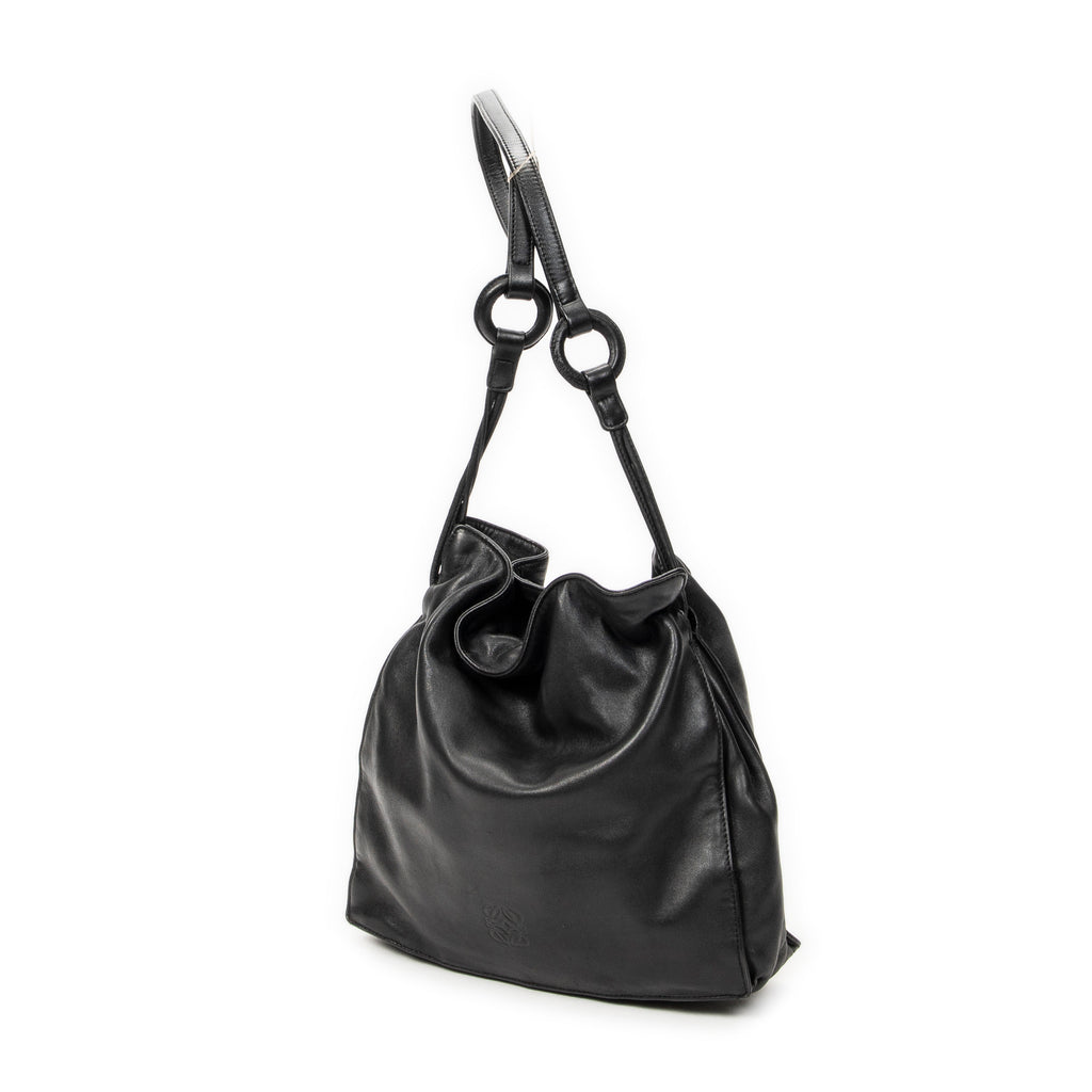 Shoulder Bag Vintage Small Flamenco Black Calfskin Leather