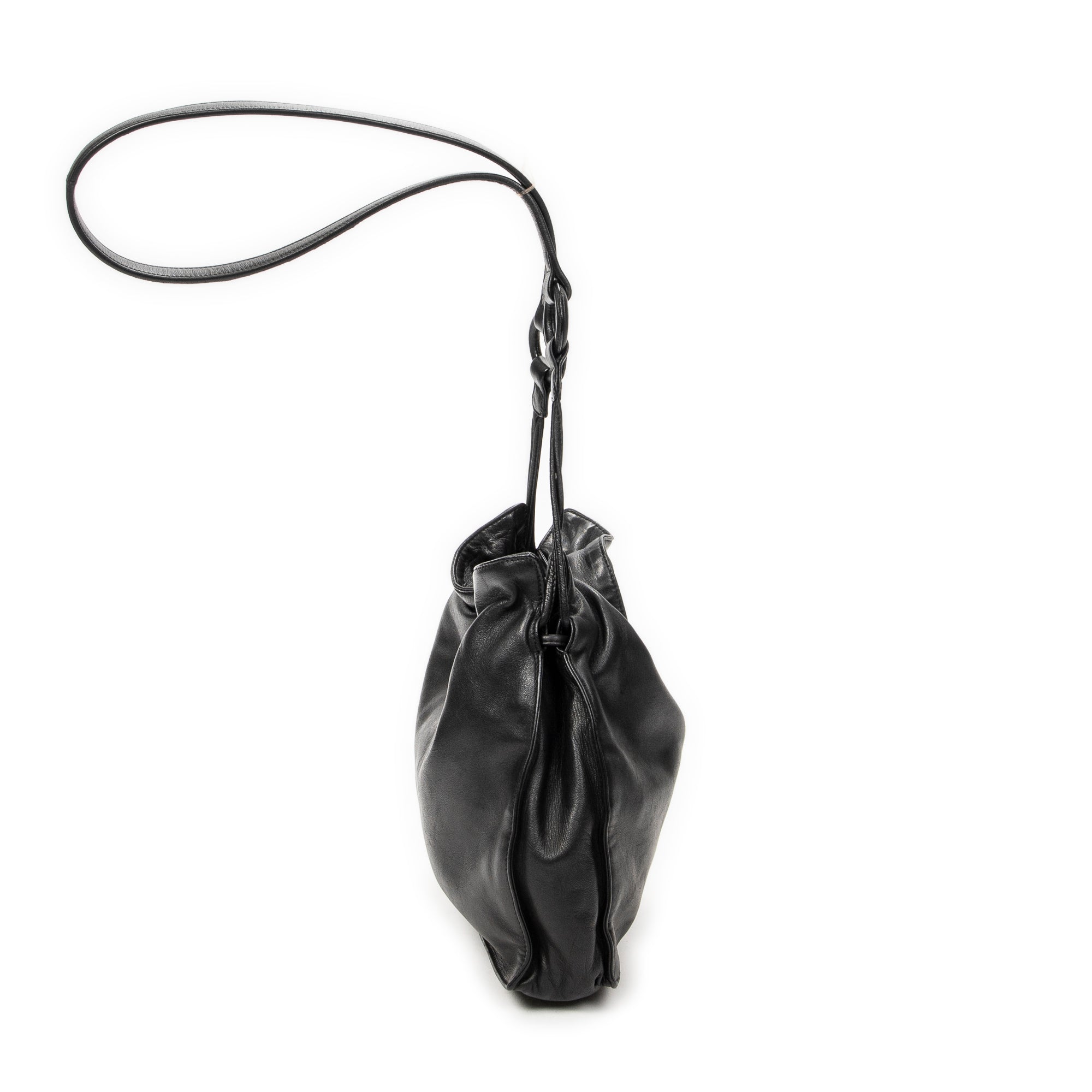 Shoulder Bag Vintage Small Flamenco Black Calfskin Leather