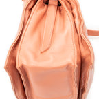 Shoulder Bag Small Tassel Flamenco Peach Calfskin Leather