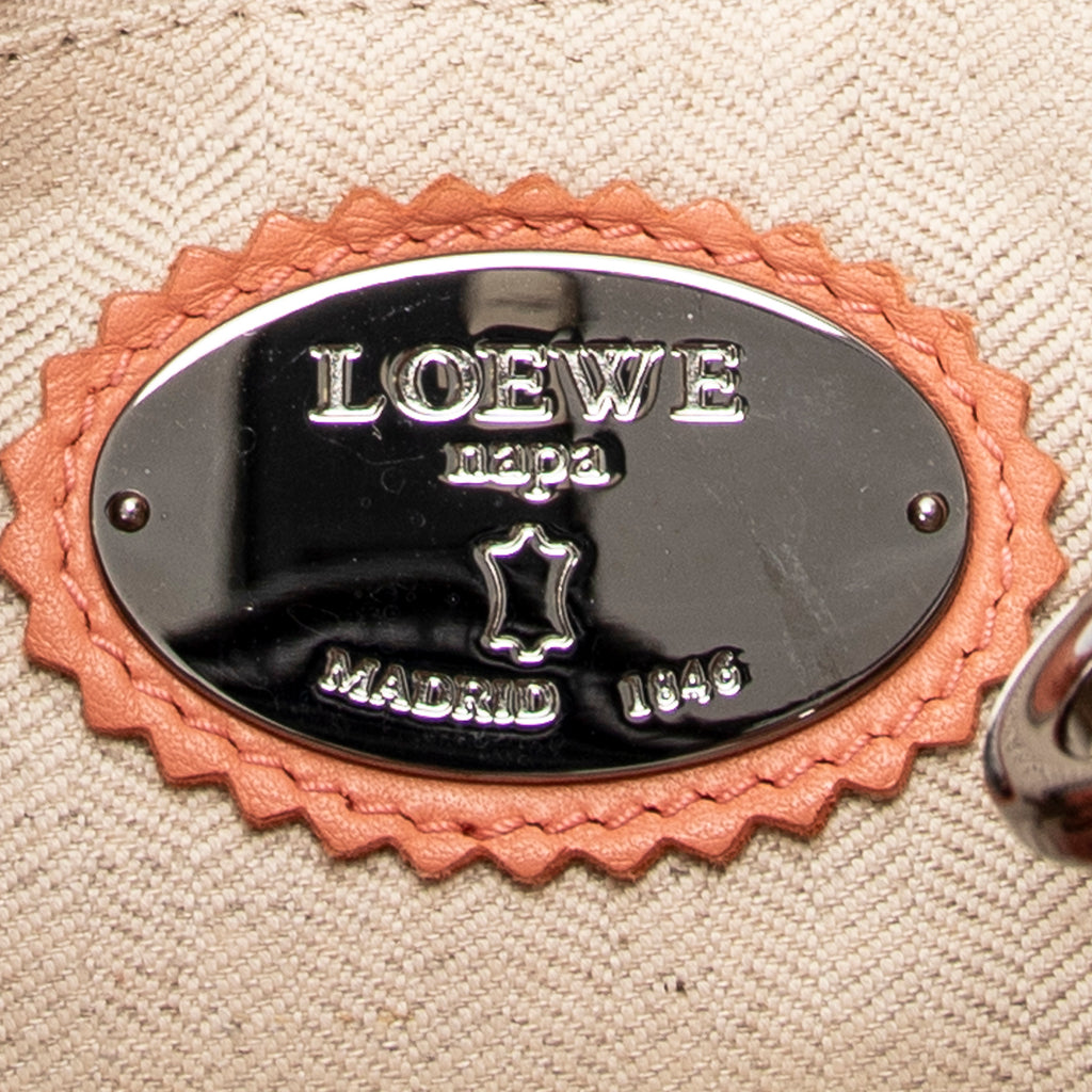 Shoulder Bag Small Tassel Flamenco Peach Calfskin Leather