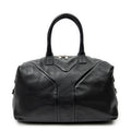 Shoulder Bag Medium Easy Y Black Grained Calfskin Leather