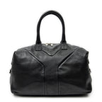 Shoulder Bag Medium Easy Y Black Grained Calfskin Leather