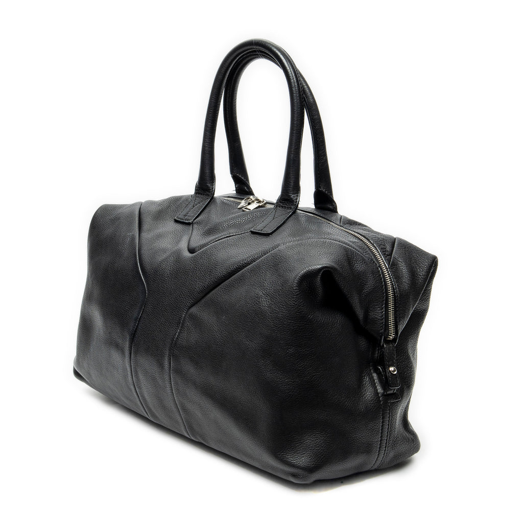 Shoulder Bag Medium Easy Y Black Grained Calfskin Leather