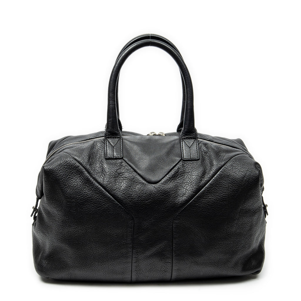 Shoulder Bag Medium Easy Y Black Grained Calfskin Leather
