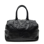 Shoulder Bag Medium Easy Y Black Grained Calfskin Leather