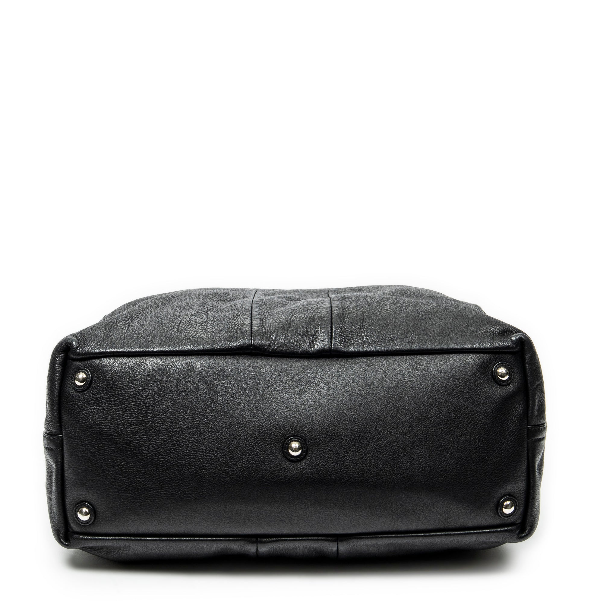 Shoulder Bag Medium Easy Y Black Grained Calfskin Leather