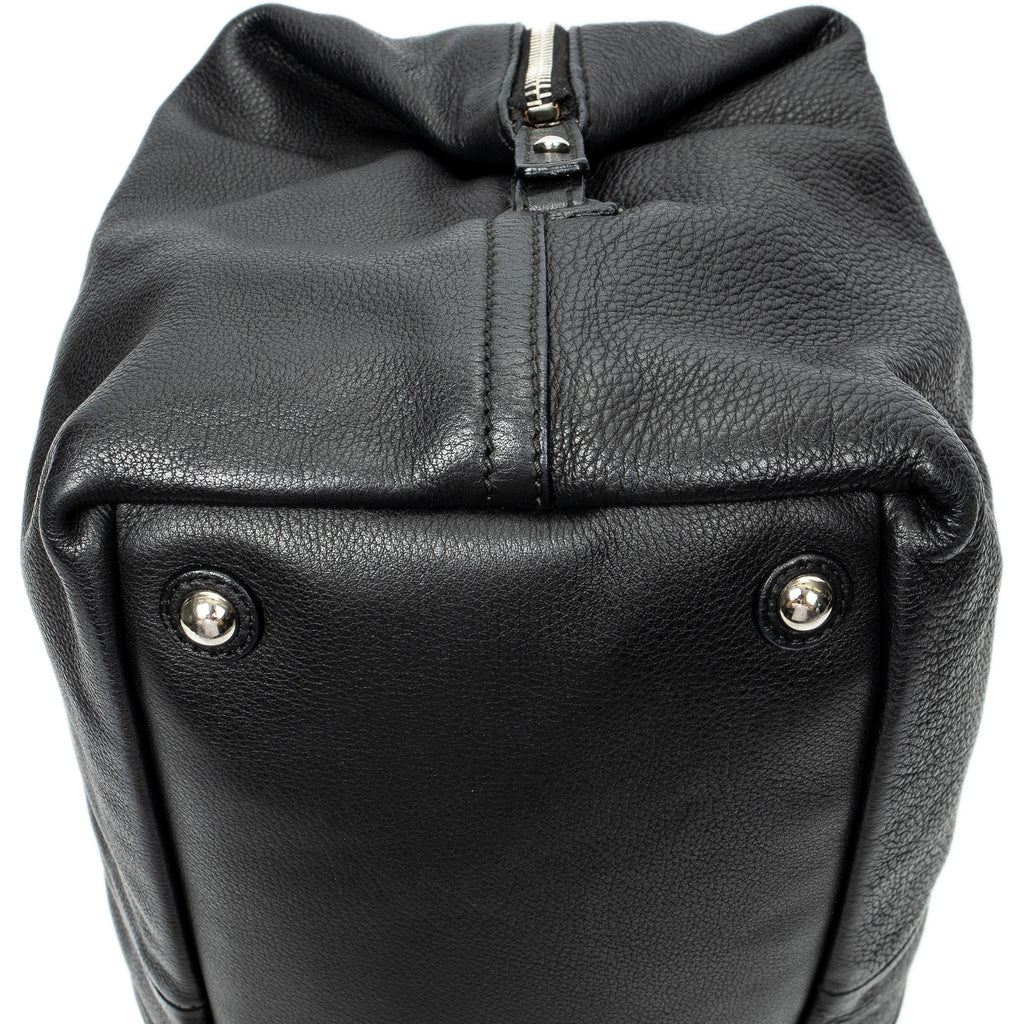 Shoulder Bag Medium Easy Y Black Grained Calfskin Leather