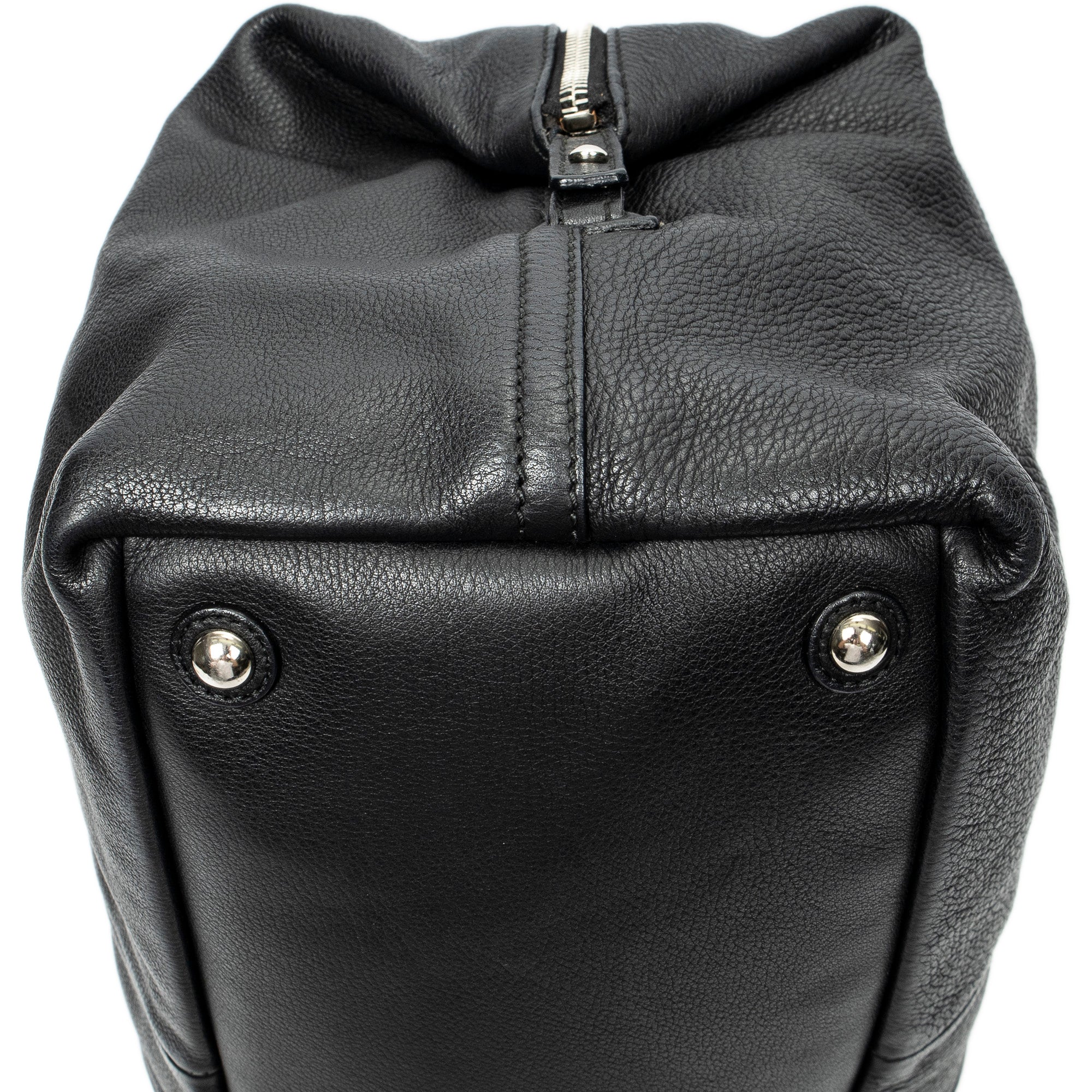 Shoulder Bag Medium Easy Y Black Grained Calfskin Leather
