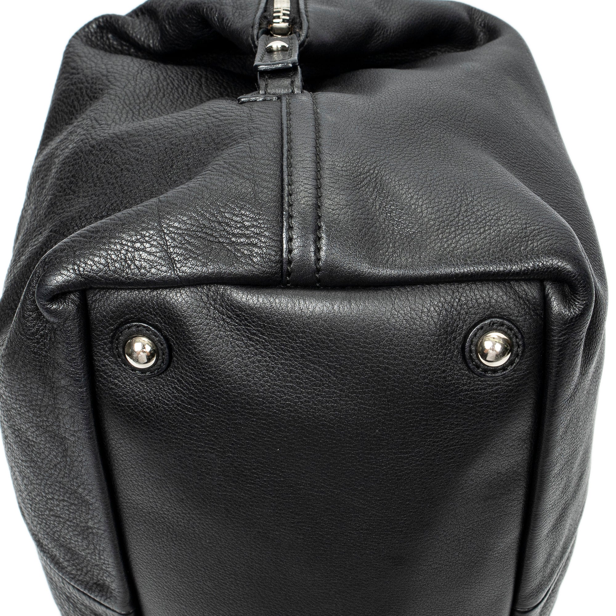 Shoulder Bag Medium Easy Y Black Grained Calfskin Leather