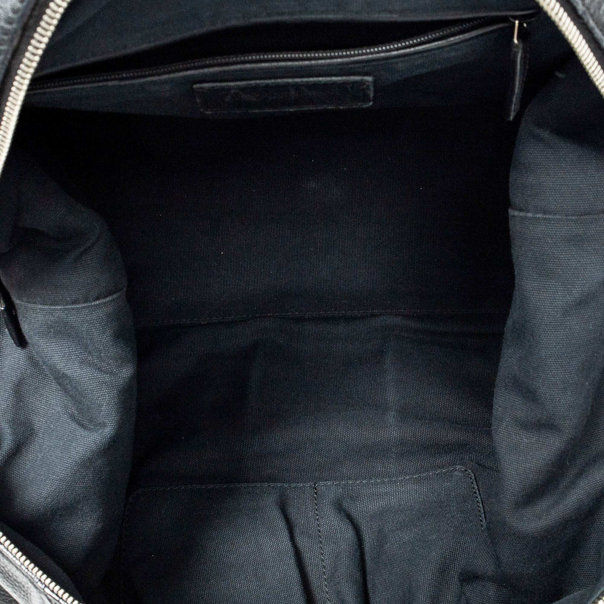 Shoulder Bag Medium Easy Y Black Grained Calfskin Leather