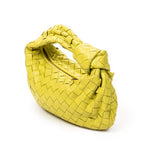 Handbag Mini Jodie Lime Green Intrecciato Leather