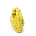 Handbag Mini Jodie Lime Green Intrecciato Leather