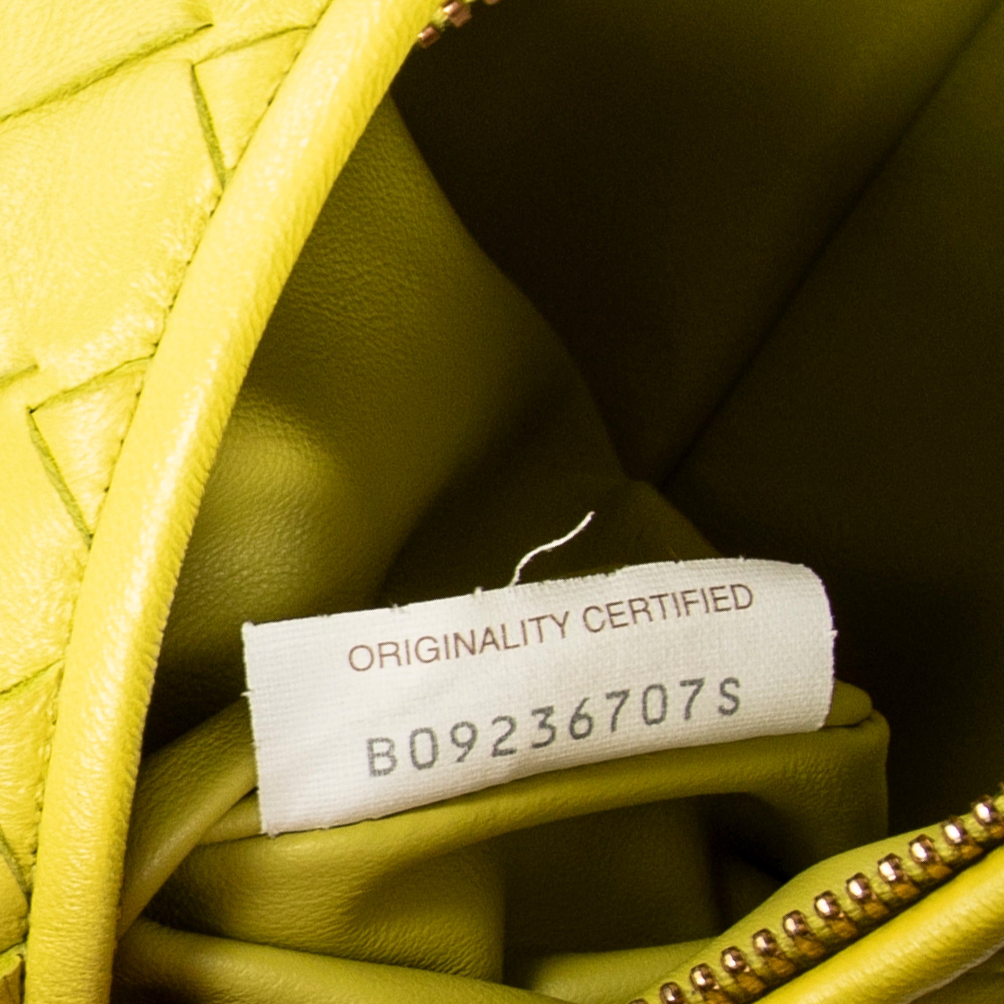 Handbag Mini Jodie Lime Green Intrecciato Leather