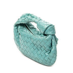 Shoulder Bag Mini Jodie Teal Intrecciato Leather