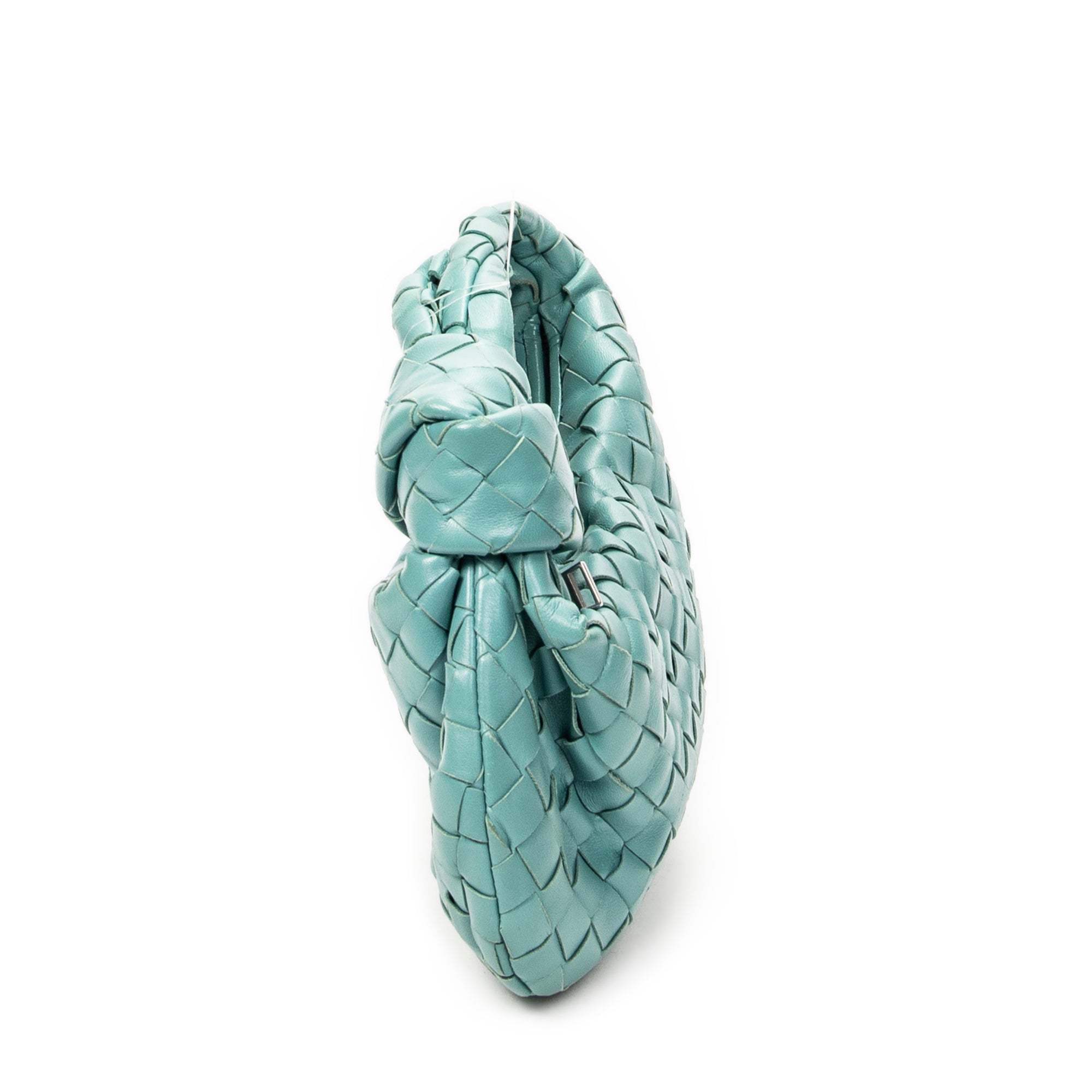 Shoulder Bag Mini Jodie Teal Intrecciato Leather