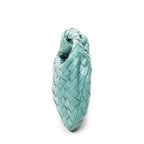 Shoulder Bag Mini Jodie Teal Intrecciato Leather