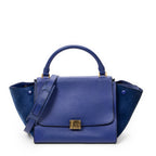 Shoulder Bag Small Trapeze Royal Blue Grained Calfskin Leather