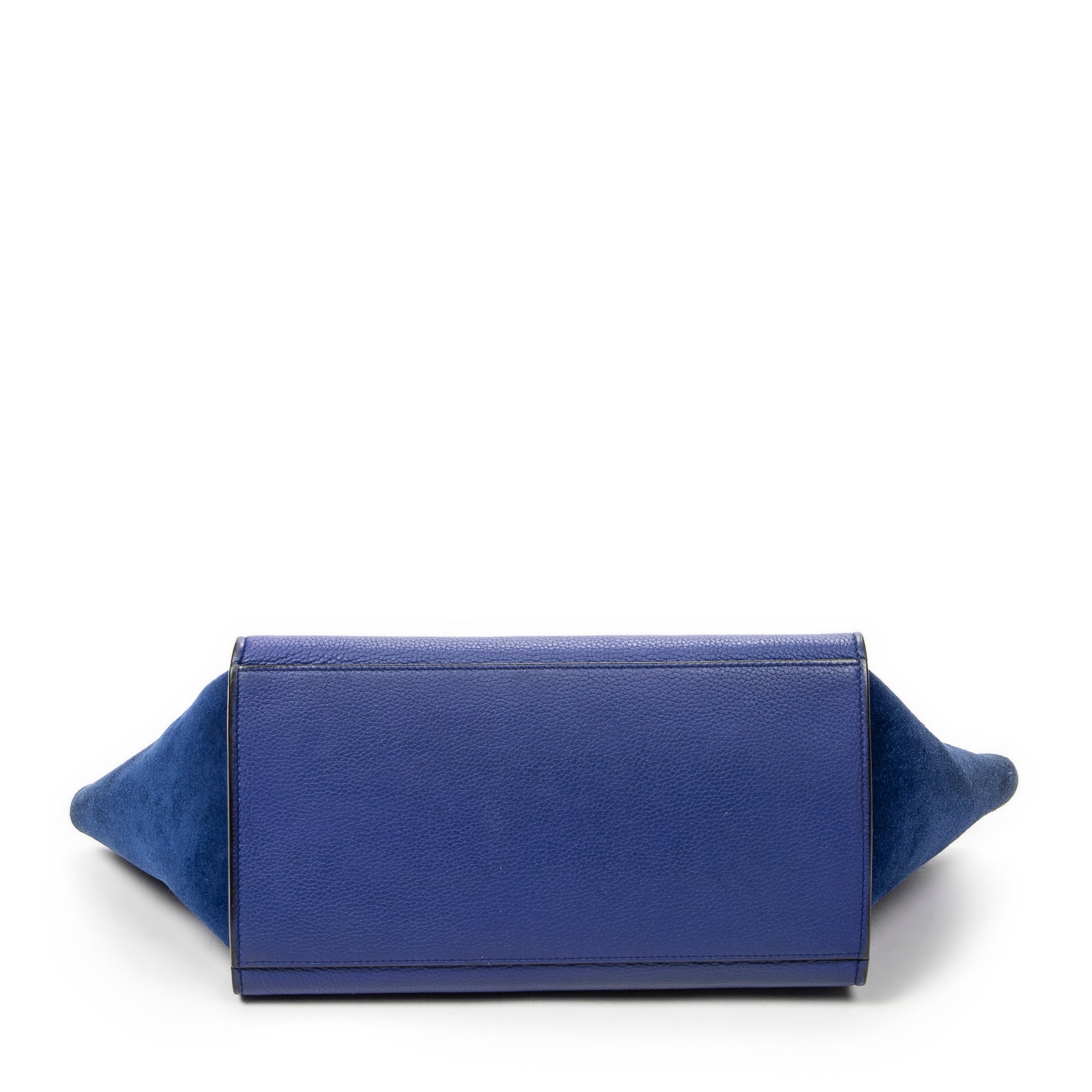 Shoulder Bag Small Trapeze Royal Blue Grained Calfskin Leather