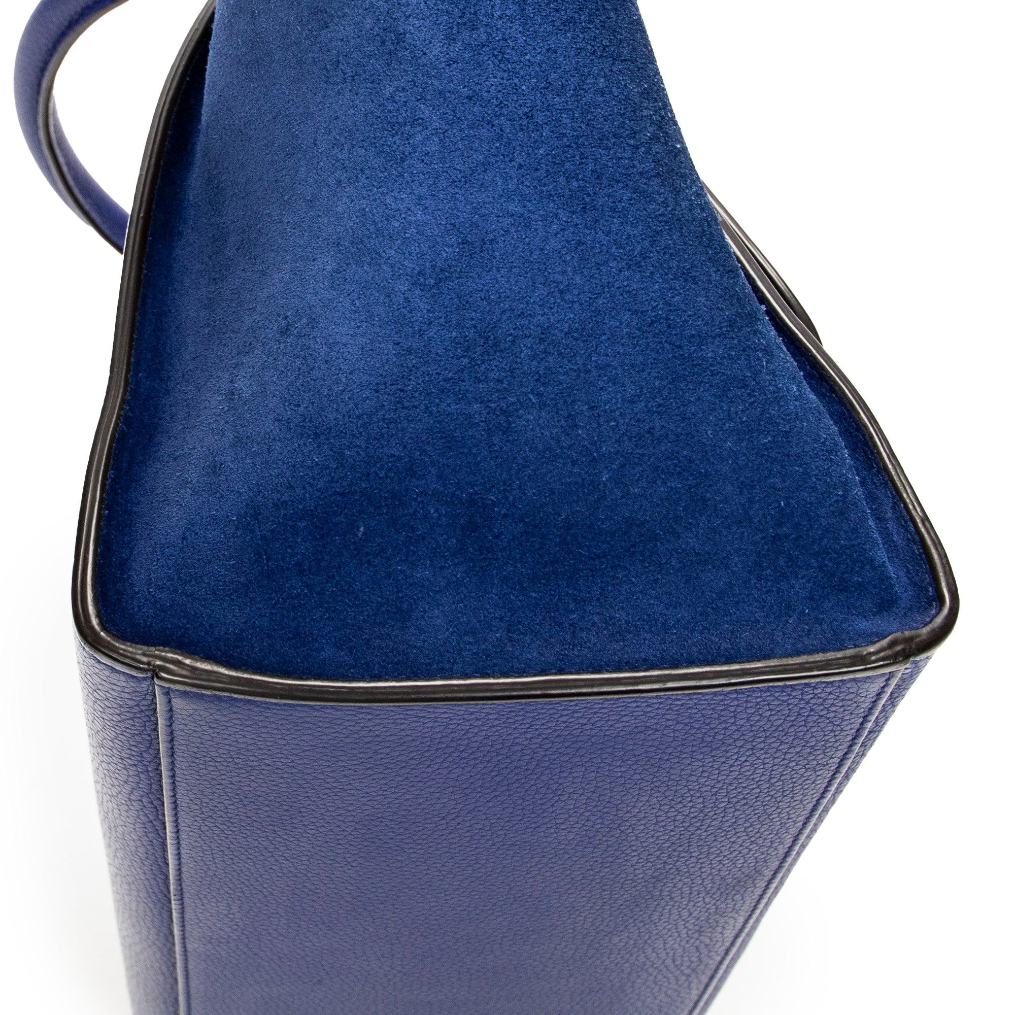 Shoulder Bag Small Trapeze Royal Blue Grained Calfskin Leather