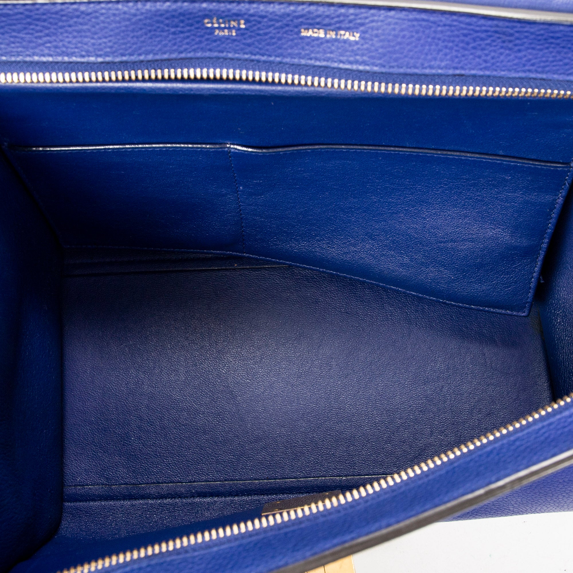 Shoulder Bag Small Trapeze Royal Blue Grained Calfskin Leather