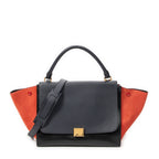Shoulder Bag Medium Trapeze Black Calfskin Leather