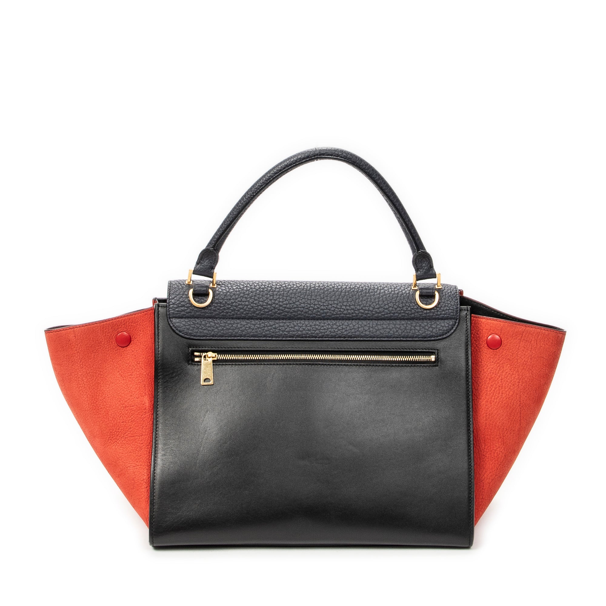 Shoulder Bag Medium Trapeze Black Calfskin Leather