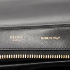 Shoulder Bag Medium Trapeze Black Calfskin Leather