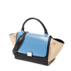 Shoulder Bag Small Trapeze Black Calfskin Leather