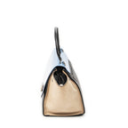 Shoulder Bag Small Trapeze Black Calfskin Leather