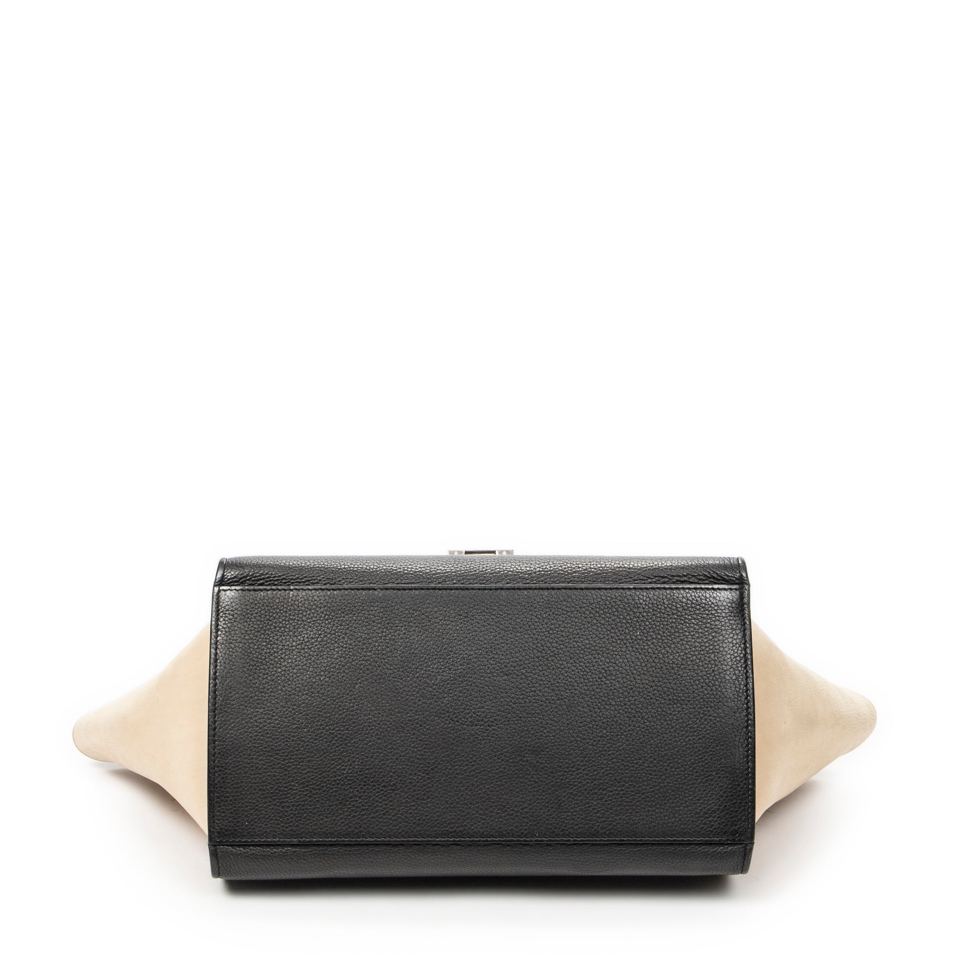 Shoulder Bag Small Trapeze Black Calfskin Leather