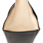 Shoulder Bag Small Trapeze Black Calfskin Leather