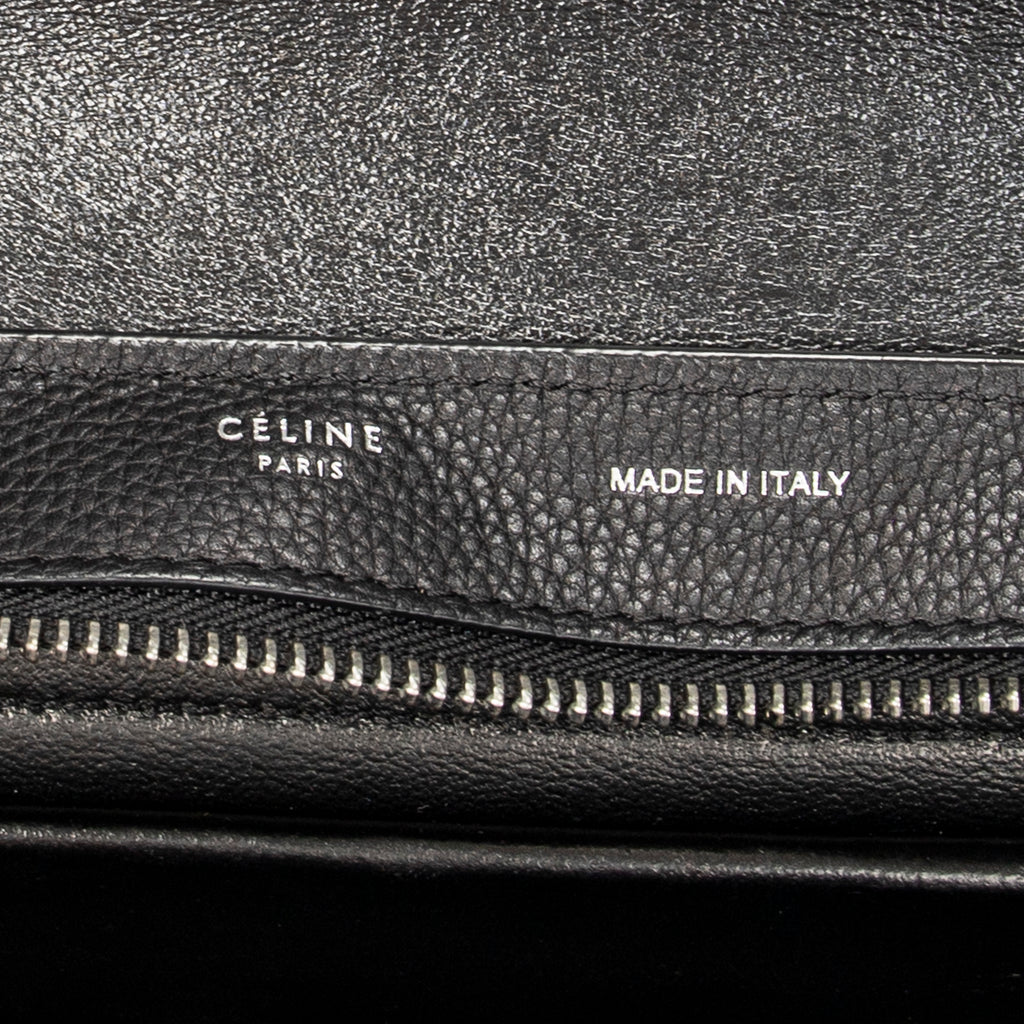 Shoulder Bag Small Trapeze Black Calfskin Leather