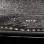 Shoulder Bag Small Trapeze Black Calfskin Leather