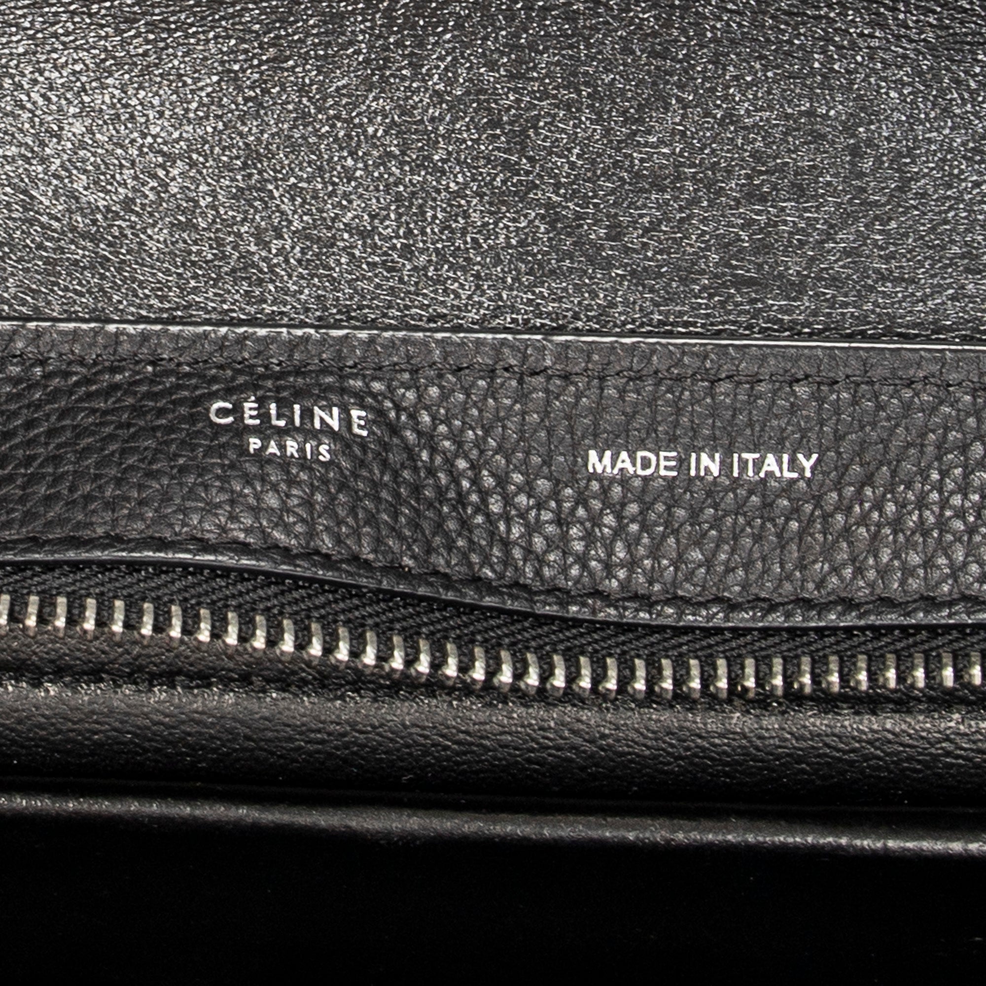 Shoulder Bag Small Trapeze Black Calfskin Leather
