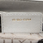 Shoulder Bag Medium Lady Dior Zip Silver Cannage Lambskin Leather