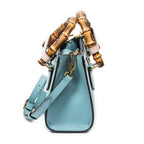Shoulder Bag Small Diana Bamboo Tote Light Blue Grained Calfskin Leather