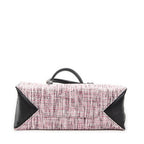 Shoulder Bag Papier A6 Zip Around Tote Pink Tweed Canvas