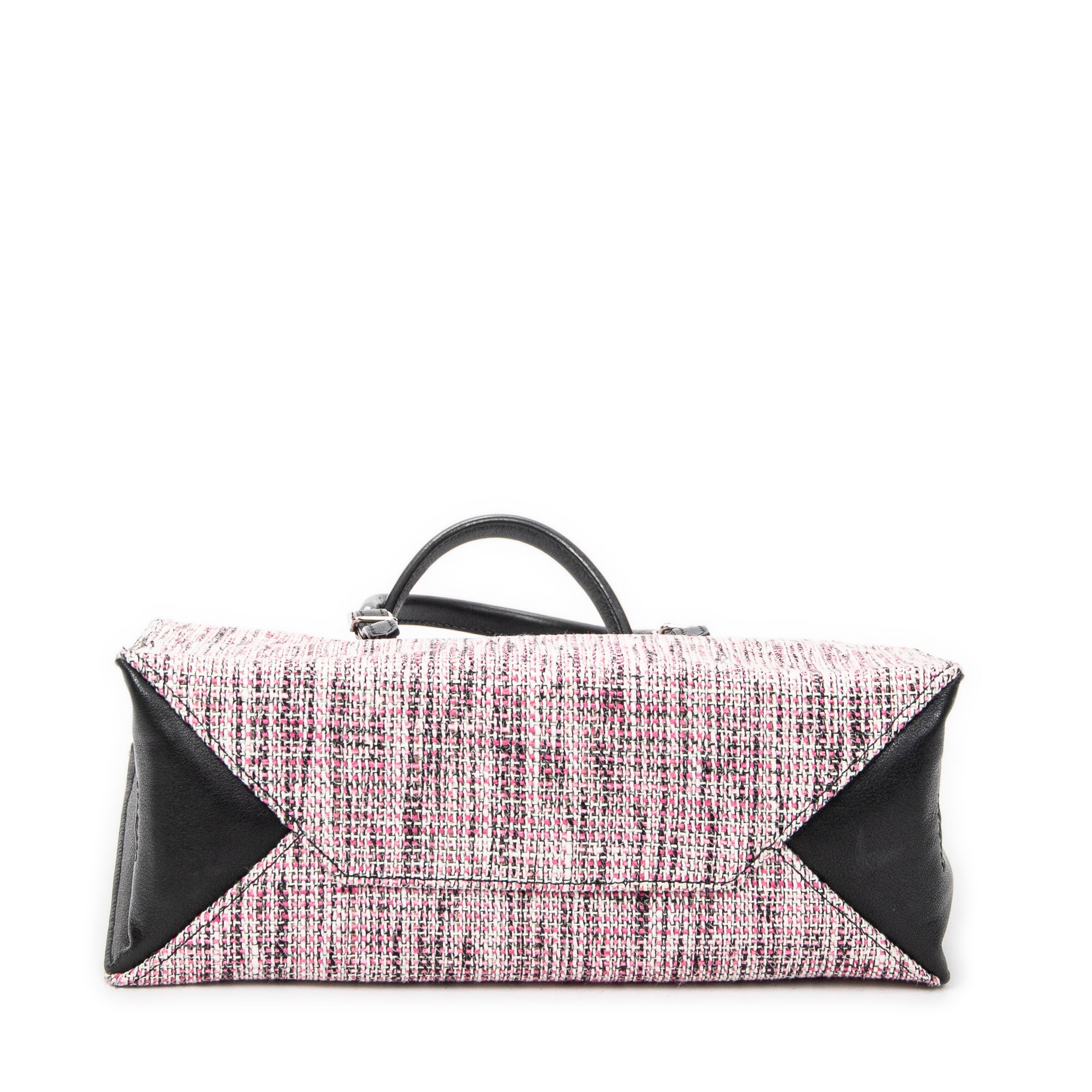 Shoulder Bag Papier A6 Zip Around Tote Pink Tweed Canvas