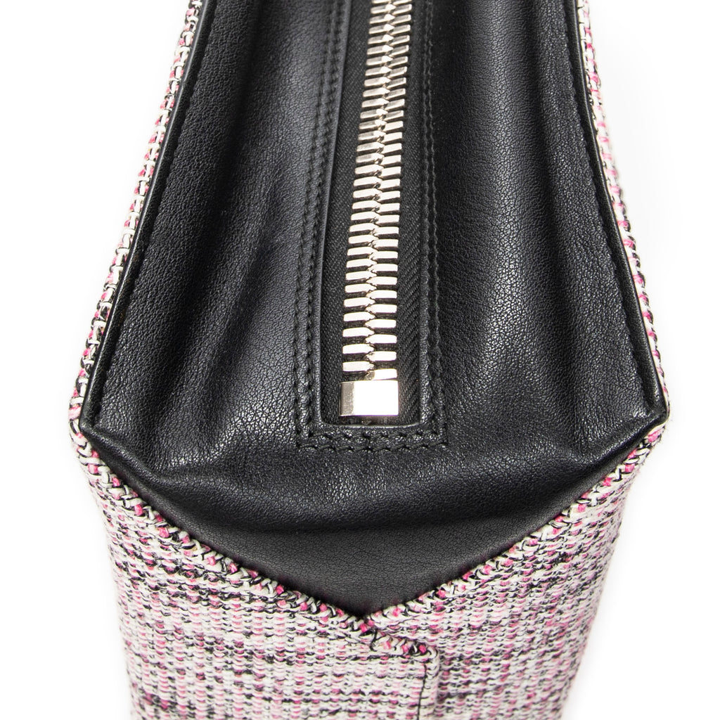 Shoulder Bag Papier A6 Zip Around Tote Pink Tweed Canvas
