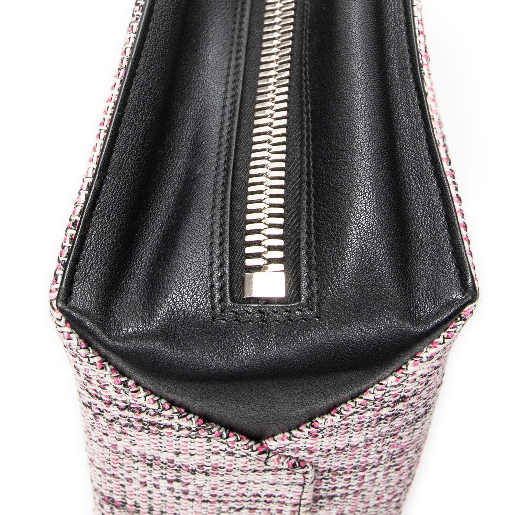 Shoulder Bag Papier A6 Zip Around Tote Pink Tweed Canvas