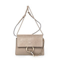 Shoulder Bag Mini Faye Chain Bag Taupe Calfskin Leather