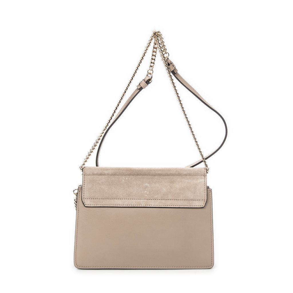 Shoulder Bag Mini Faye Chain Bag Taupe Calfskin Leather