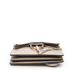Shoulder Bag Mini Faye Chain Bag Taupe Calfskin Leather